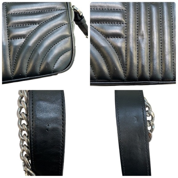 Prada Diagram Chain Leather Shoulder Bag Black - Picture 8 of 8